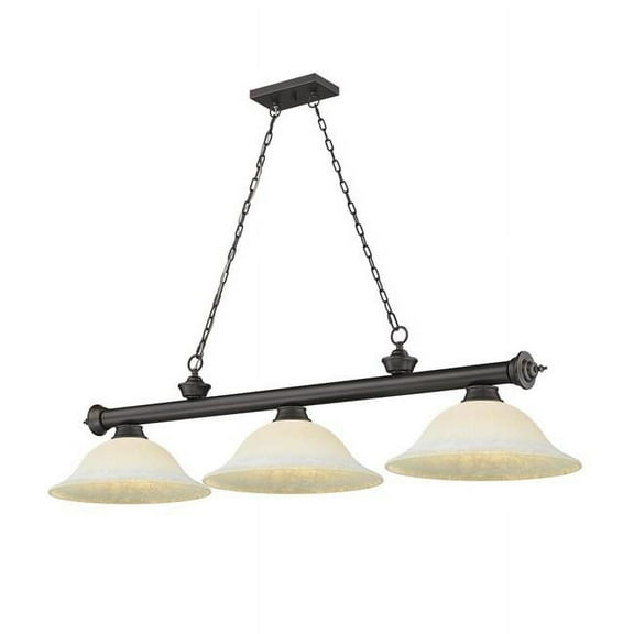 3 Light Billiard In Traditional And Classical Style-14 Inches Tall And 14 Inches Wide Z-Lite 2306-3Brz-Wm16