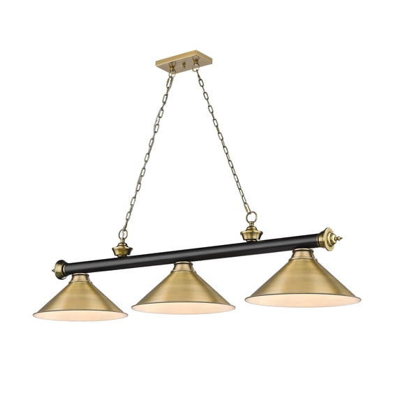 2306-3MB-RB-RB15-Z-Lite-Cordon - 3 Light Billiard In Traditional and Classical Style-14 Inches Tall and 14 Inches Wide