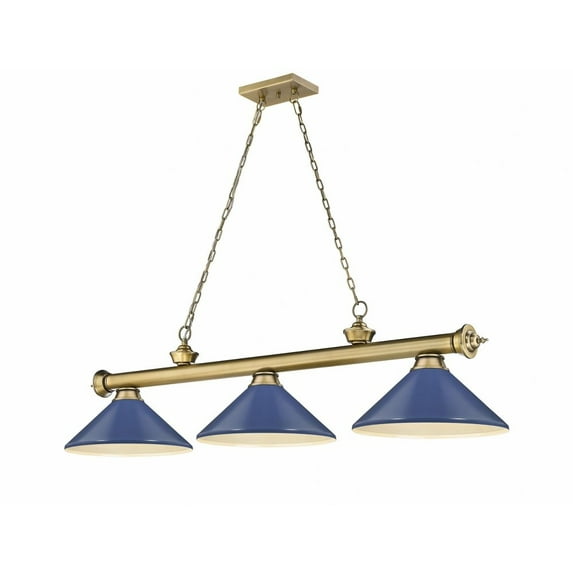 3 Light Billiard In Traditional And Classical Style-14.5 Inches Tall And 14 Inches Wide Z-Lite 2306-3Rb-Mnb