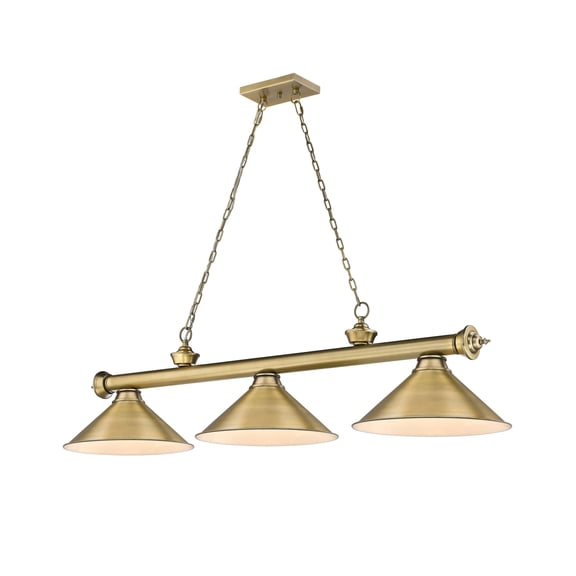 2306-3RB-RB15-Z-Lite-Cordon - 3 Light Billiard In Traditional and Classical Style-14 Inches Tall and 14 Inches Wide