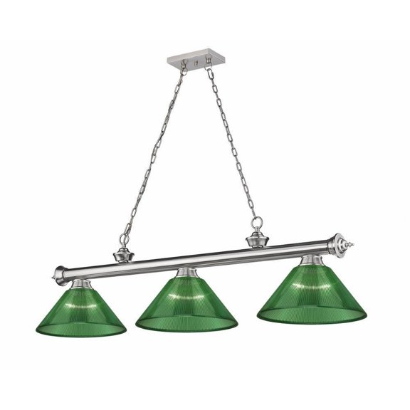 3 Light Billiard in Traditional and Classical Style-18.75 inches Tall and 14 inches Wide Bailey Street Home 372-Bel-4596622