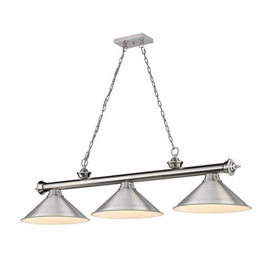3 Light Billiard in Traditional and Classical Style-18.75 inches Tall and 14 inches Wide Bailey Street Home 372-Bel-4596625