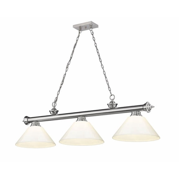 3 Light Billiard in Traditional and Classical Style-18.75 inches Tall and 14 inches Wide Bailey Street Home 372-Bel-4596631