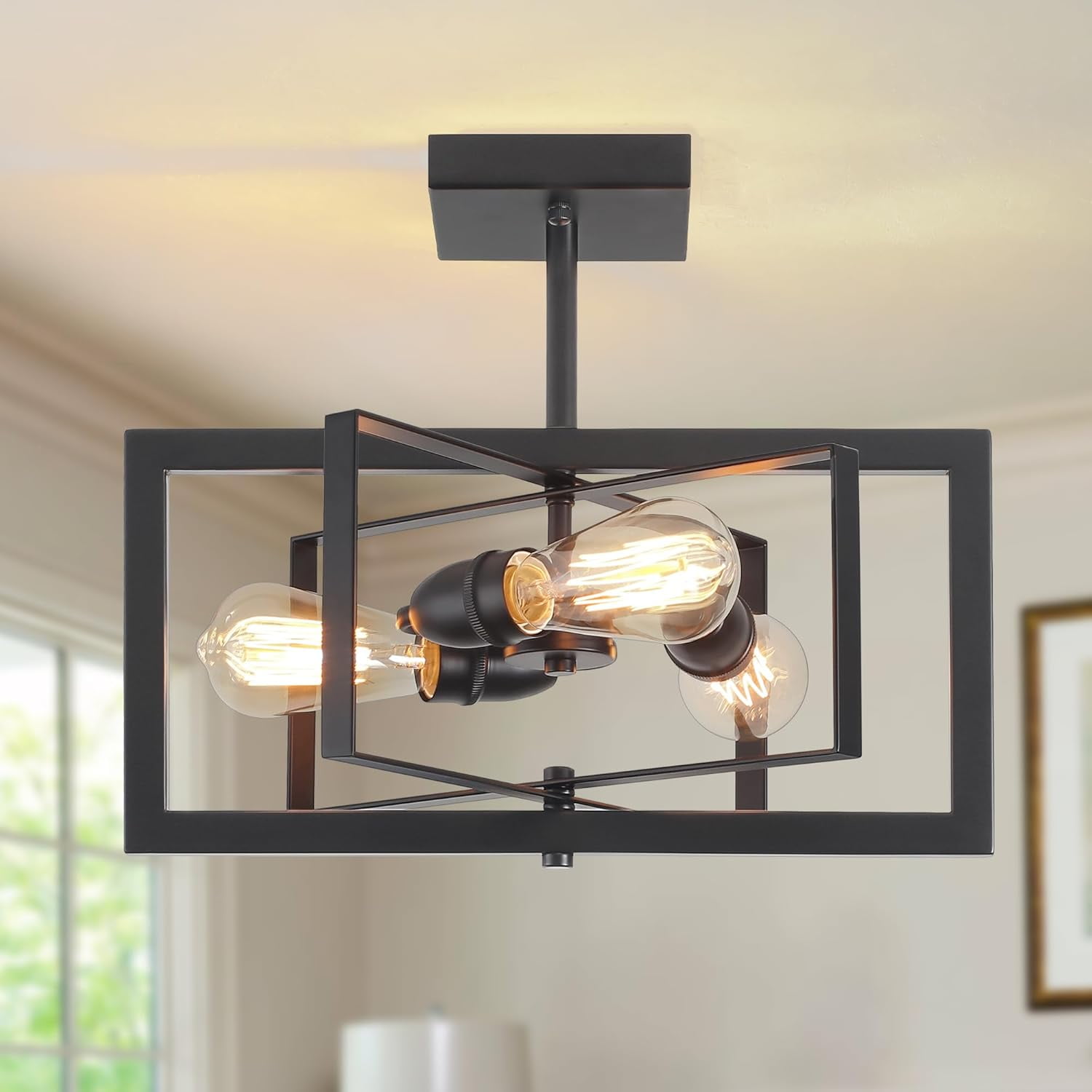 3Light Black Ceiling Light Fixture for Dining Room Foyer Modern — free download