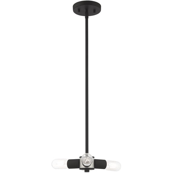 3 Light Black Mini Chandelier with Steel base material