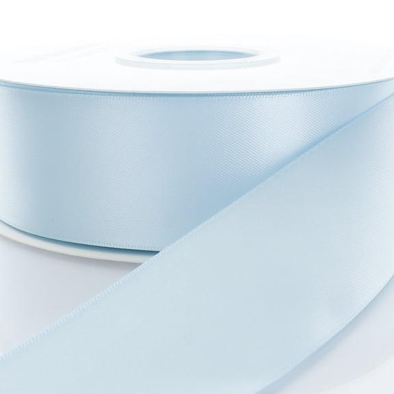 3" Light Blue Double Faced Satin Ribbon 25 Yards