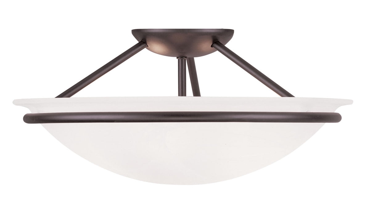3 Light Bronze Ceiling Light fixture with Steel base material