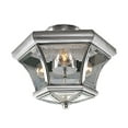 thumbnail image 1 of 3 Light Brushed Nickel Ceiling Light fixture with Clear Beveled Glass Shade, 1 of 6