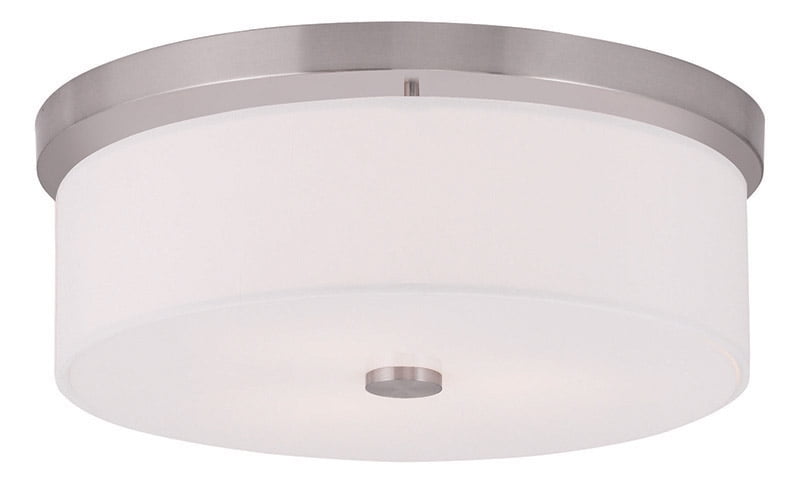3 Light Brushed Nickel Ceiling Light fixture with Steel base material