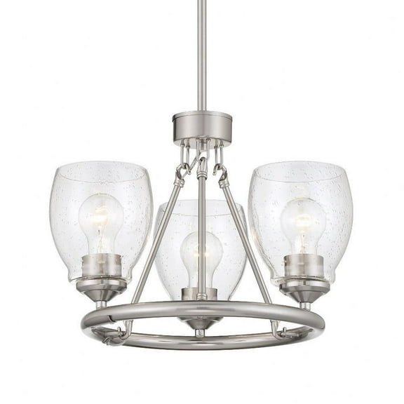 3 Light Chandelier-18.13 inches Tall and 17 inches Wide-Brushed Nickel Finish Bailey Street Home 57-Bel-5018453