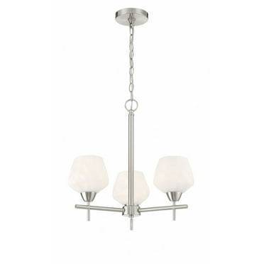 3 Light Chandelier-Brushed Nickel Finish    -Traditional Installation Minka Lavery 2173-84