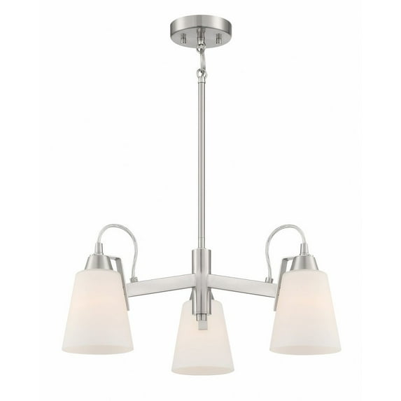 3 Light Chandelier-Brushed Nickel Finish -Traditional Installation Minka Lavery 3993-84