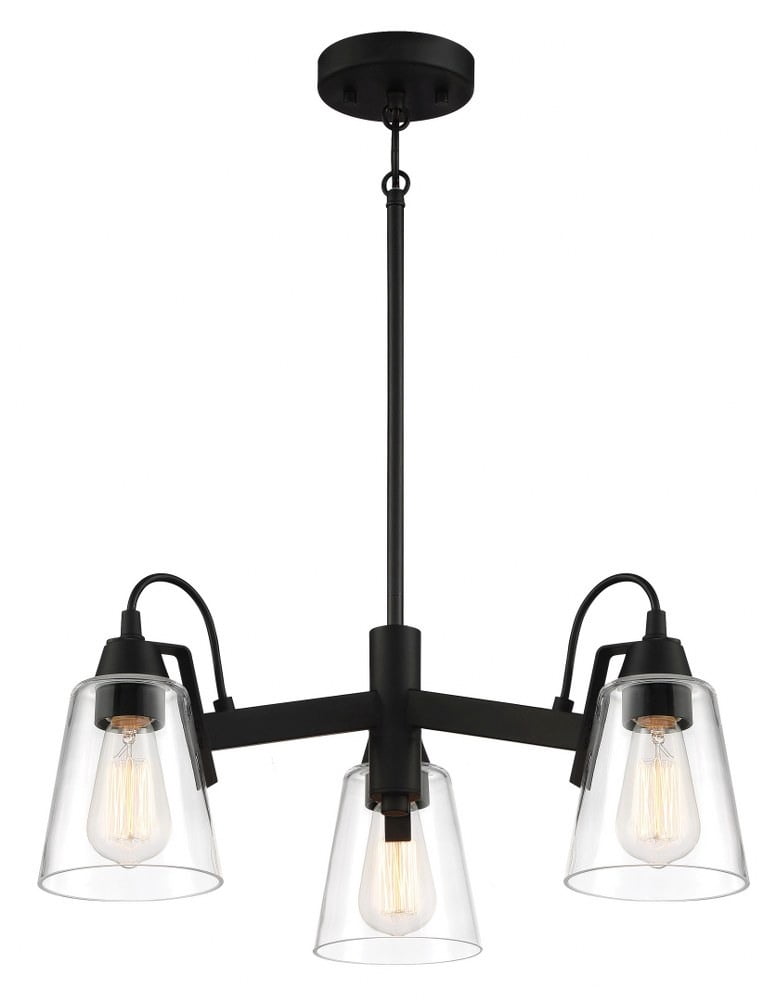 3 Light Chandelier-Coal Finish    -Traditional Installation Minka Lavery 3993-66A