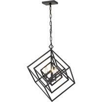 457-3MB-Z-Lite-Euclid - 3 Light Chandelier In Contemporary Style-25 Inches Tall and 23 Inches Wide     -Traditional Installation