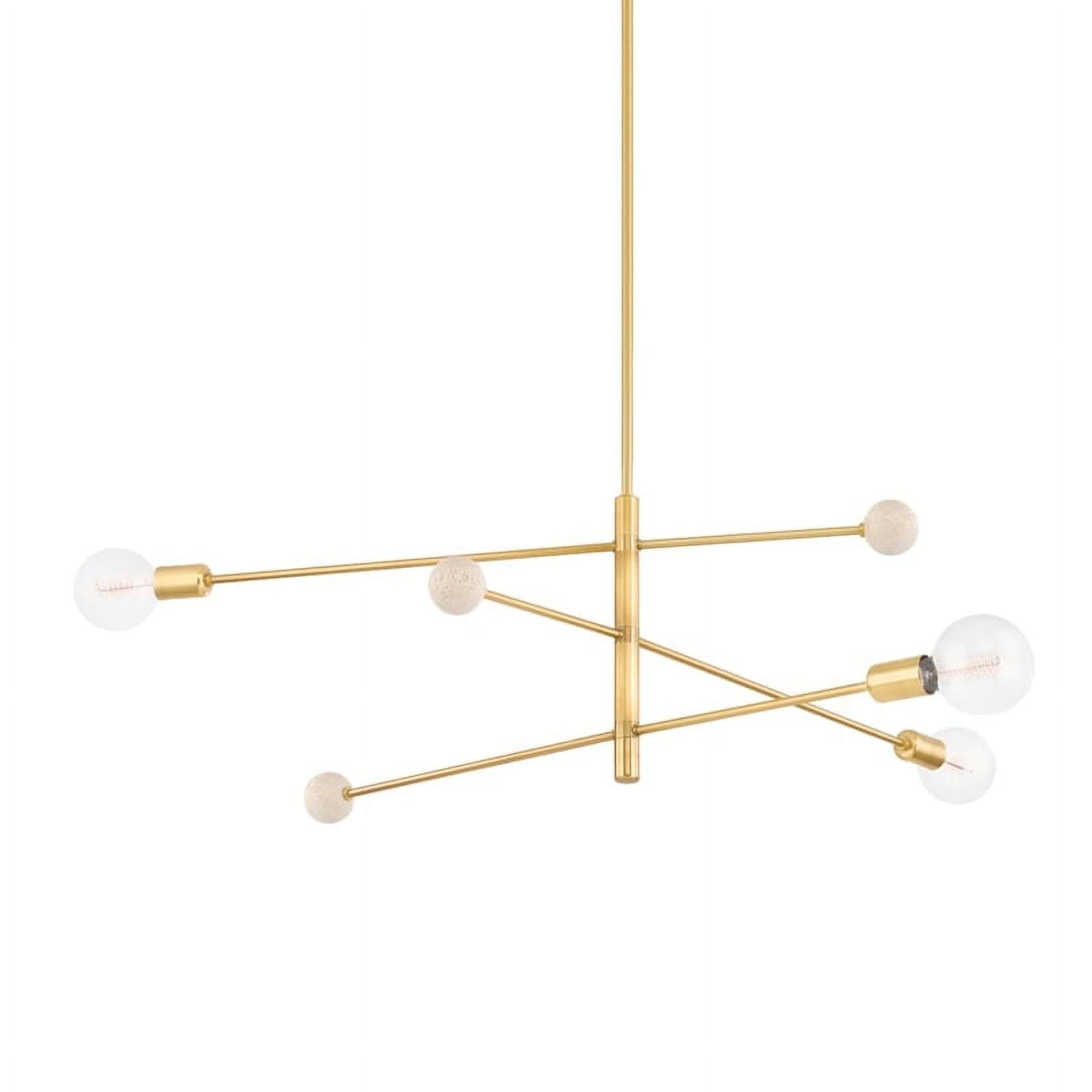 Slater Aged Brass 3-Light Sputnik Chandelier