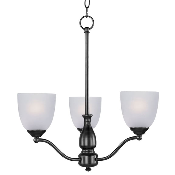 Maxim Stefan 3-Light Chandelier - Black - 10064FTBK