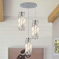 thumbnail image 1 of 3-Light Chandelier for Bedroom Kitchen Dining Room with Crystal Shaded Chrome, 1 of 5