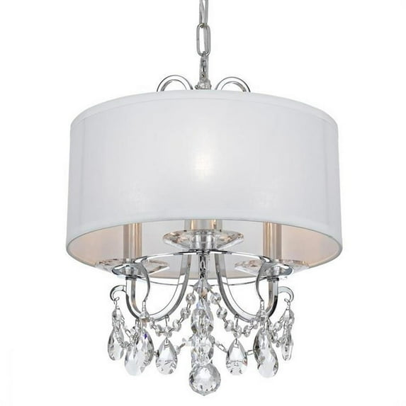 3 Light Chandelier in Classic Style 15 inches Wide By 15 inches High-Hand Cut Crystal Type-Polished Chrome Finish Bailey Street Home 49-Bel-2242612