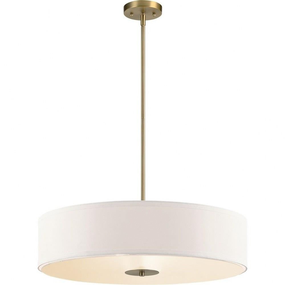 Elegant Satin Black 24" Transitional Drum Pendant with White Shade