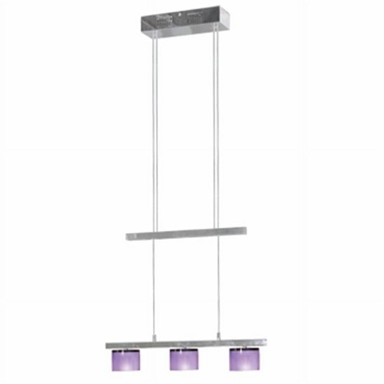 Amethyst Crystal and Chrome Adjustable Island Pendant