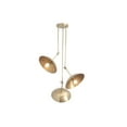 thumbnail image 1 of 3 Light Domed Pendant Mid Century Modern Raw Brass Sputnik chandelier light Fixture, 1 of 9