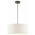 thumbnail image 1 of 3 Light Drum Pendant in Minimalist Style 18 inches Wide By 12 inches High-English Bronze Finish Bailey Street Home 218-Bel-4363122, 1 of 1