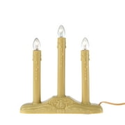 3 Light Electric Candolier Indoor Christmas Candle Lamp, Ivory Plastic with Clear C7 Light Bulb