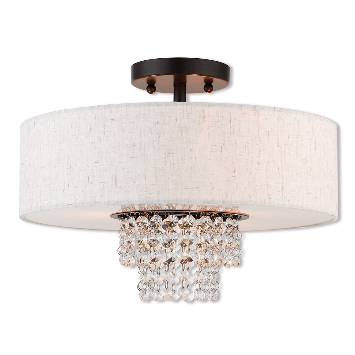 3 Light English Bronze Ceiling Light fixture with Steel base material