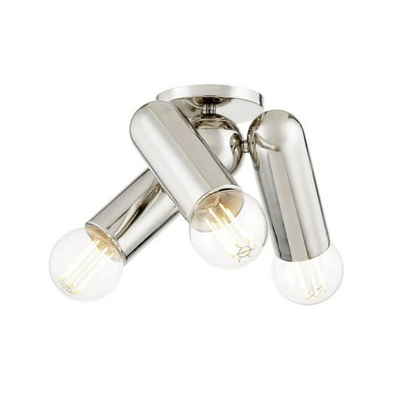 3 Light Flush Mount-7.5 Inches Tall And 14.25 Inches Wide-Polished Nickel Finish Mitzi H720503-Pn