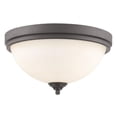 thumbnail image 1 of 3 Light Flush Mount In Fusion Style 15 Inches Wide By 8.25 Inches High-Bronze Finish Z-Lite 435F3-Brz, 1 of 2