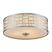 3 Light Flush Mount In Industrial Style 16.25 Inches Wide By 6.25 Inches High Z-Lite 330F16-Bn