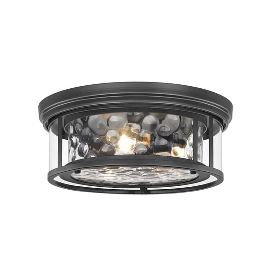 493F3-MB-Z-Lite-Clarion - 3 Light Flush Mount In Transitional Style-6.25 Inches Tall and 16 Inches Wide-Matte Black Finish