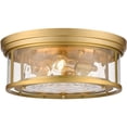 thumbnail image 1 of 493F3-OBR-Z-Lite-Clarion - 3 Light Flush Mount In Transitional Style-6.25 Inches Tall and 16 Inches Wide-Olde Brass Finish, 1 of 2