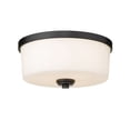 thumbnail image 1 of 3 Light Flush Mount In Tuscan Style 13.88 Inches Wide By 6.38 Inches High-Matte Black Finish Z-Lite 220F3-Mb, 1 of 4