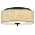 thumbnail image 1 of Blanche 3-Light Matte Black Flush Mount Light, 1 of 3