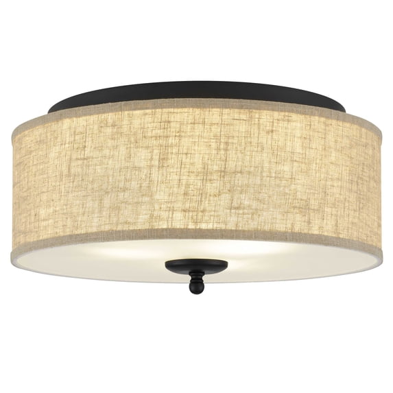 Blanche 3-Light Matte Black Flush Mount Light