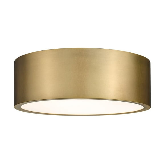 3 Light Flush Mount-Rubbed Brass  Finish-Rubbed Brass Shade Color Z-Lite 2302F3-Rb