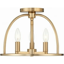 Crystorama Lighting - Abbott - 3 Light Flush Mount-Vibrant Gold Finish