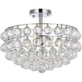 thumbnail image 1 of 3 Light Flush Mount in Contemporary Style-12 inches Tall and 16 inches Wide-Chrome Finish Bailey Street Home 390-Bel-5047032, 1 of 1