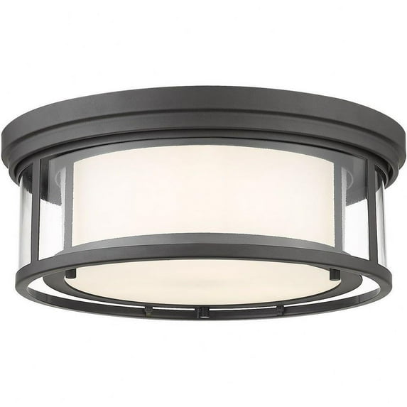 3 Light Flush Mount in Contemporary Style-6.25 inches Tall and 16 inches Wide-Olde Brass Finish Bailey Street Home 372-Bel-4973604