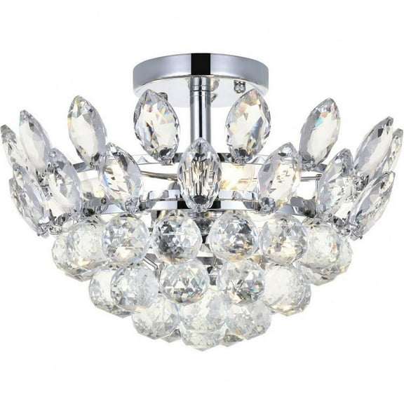 3 Light Flush Mount in Contemporary Style-9.5 inches Tall and 14 inches Wide-Chrome Finish Bailey Street Home 390-Bel-5046999