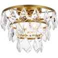 thumbnail image 1 of 3 Light Flush Mount in Contemporary Style-9 inches Tall and 10 inches Wide-Brass Finish Bailey Street Home 390-Bel-5046944, 1 of 1