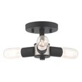 thumbnail image 1 of 3 Light Flush Mount in Mid Century Modern Style 13.5 inches Wide By 5.5 inches High-Black Finish Bailey Street Home 218-Bel-3110294, 1 of 1