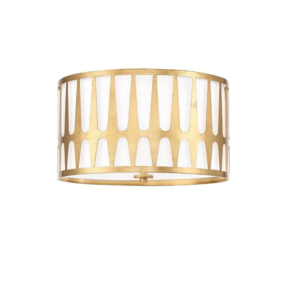 3 Light Flush Mount in Modern and Contemporary Style-10.37 inches Tall and 18 inches Wide-Antique Gold Finish Bailey Street Home 49-Bel-4611403