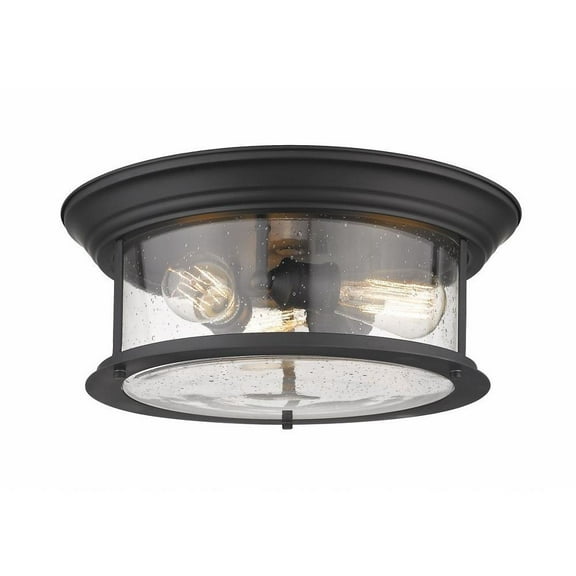 3 Light Flush Mount in Period Inspired Style 15.5 inches Wide By 6.5 inches High-Matte Black Finish Bailey Street Home 372-Bel-4314832