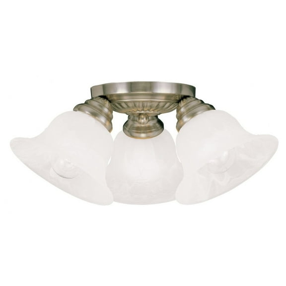 3 Light Flush Mount in Traditional Style 14.75 inches Wide By 7.5 inches High-Antique Brass Finish Bailey Street Home 218-Bel-1119471