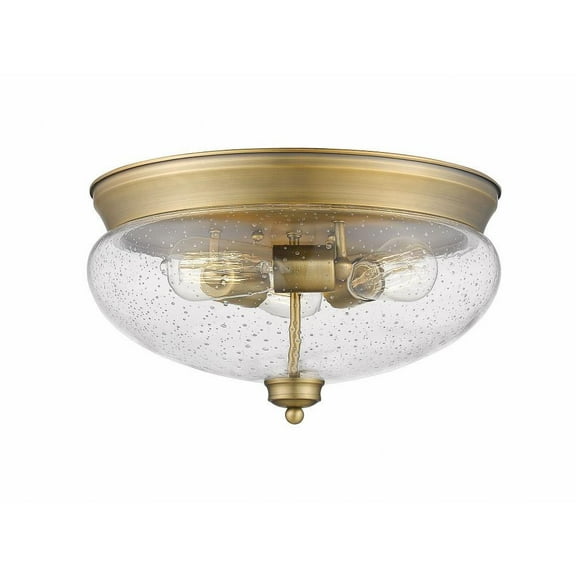 3 Light Flush Mount in Traditional Style 15 inches Wide By 8.5 inches High Bailey Street Home 372-Bel-2959186