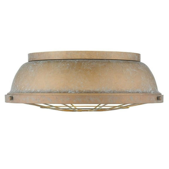 3 Light Flush Mount in Traditional Style 5.75 inches High By 16.5 inches Wide-Copper Patina Finish Bailey Street Home 170-Bel-4159862