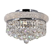 CWI Lighting Empire 3 Light Transitional Metal Flush Mount in Chrome
