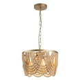 thumbnail image 1 of Sefinn Four 3-Light Beaded Bohemian Antique Brass Corded Electric Chandelier, 1 of 8